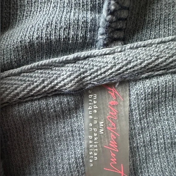 Free People Movement Women's Criss Crossed Sweat  in Denim Gray Sz Medium Hoodie - Picture 5 of 10